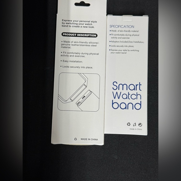 NEW 2PC Magnetic Classic Smart Watch Band & Face Cover- Space Grey and Pink 40mm - Picture 2 of 2